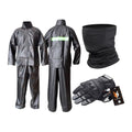 Impermeable PVC, guantes Impermeables + Cuello Buff