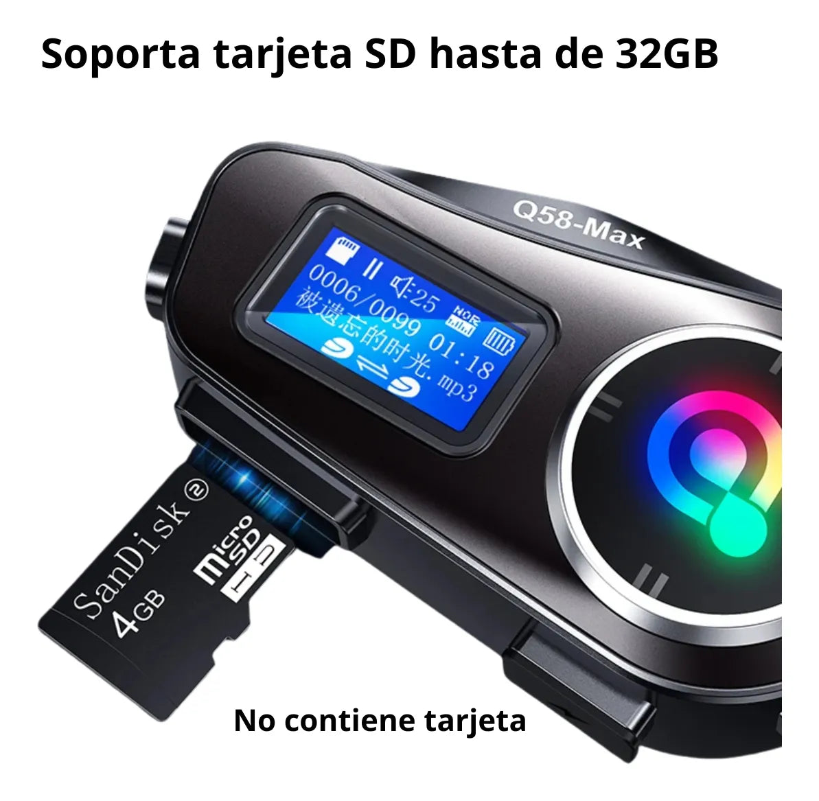 Intercomunicador Q58-max Bluetooth Casco Moto Fm Música 25hr